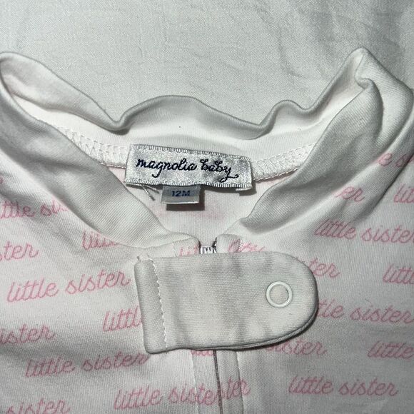 MAGNOLIA BABY LITTLE SISTER FOOTIE 12M - Picture 2 of 5
